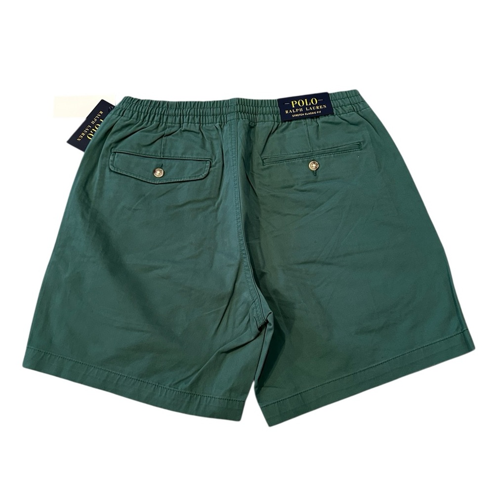 NWT Polo Ralph Lauren -Men's Green Classic Fit-Stretch Prepster 6” Shorts- Sz S - Picture 2 of 3